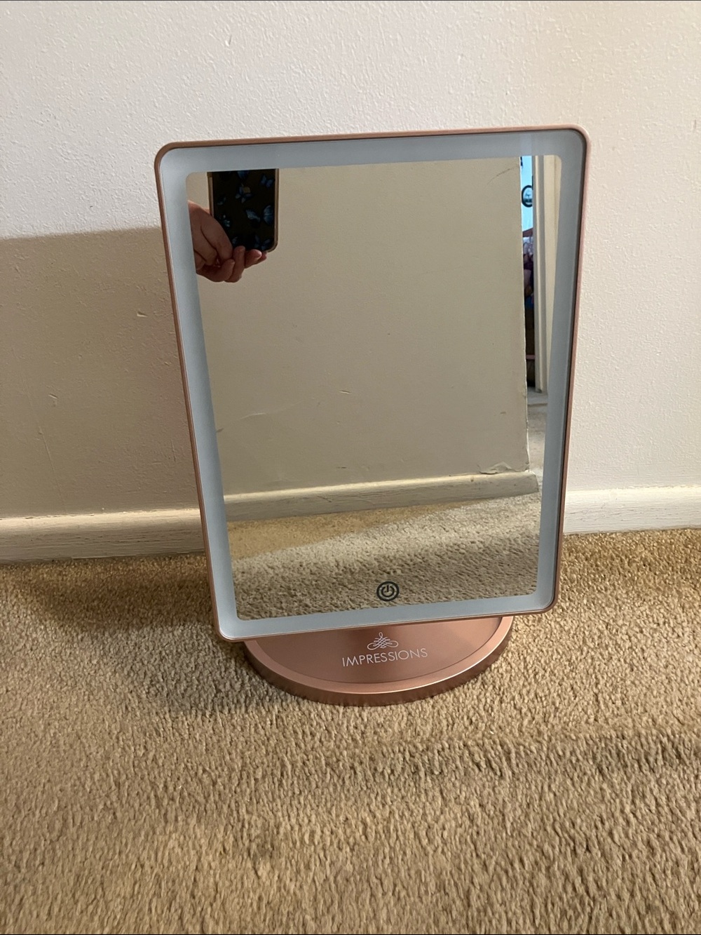 Impressions LED Lighted Vanity Mirror in Rose Gold